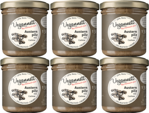 veganer Brotaufstrich- 6er Pack Austernpilz