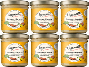 veganer Brotaufstrich- 6er Pack Sommer- Karotte