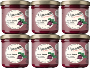 veganer Brotaufstrich- 6er Pack Rote Beete