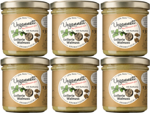 veganer Brotaufstrich- 6er Pack Sellerie Walnuss